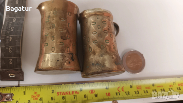 Възрожденски бронзови,мерки,чашки за алкохол,царски,кръчмарски, снимка 6 - Антикварни и старинни предмети - 54044258