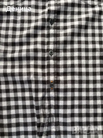 Мъжка карирана риза Hugo Boss Orange 100% Памук (Размер M), снимка 4 - Ризи - 55832139