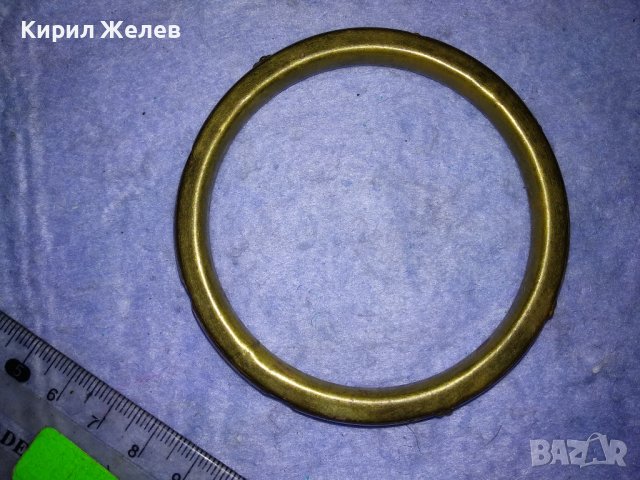 СТАРИННА ТИБЕТСКА ЕТНО ГРИВНА от БРОНЗ и РОГ с ФЛОРАЛНИ БРОНЗОВИ НАБИВКИ МАЙСТОРСКА ИЗРАБОТКА 26328, снимка 6 - Антикварни и старинни предмети - 40865717