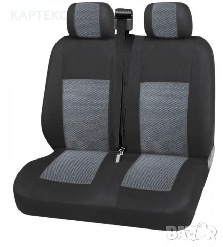 2+1 Лукс Калъфи В Сиво За Седалки за Mercedes Sprinter Vito Vw Crafter T5 Ford Transit Peugeot Iveco, снимка 4 - Аксесоари и консумативи - 38070296