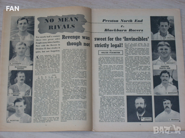 Оригинално старо английско футболно списание от 1957 г., снимка 11 - Други ценни предмети - 19195388