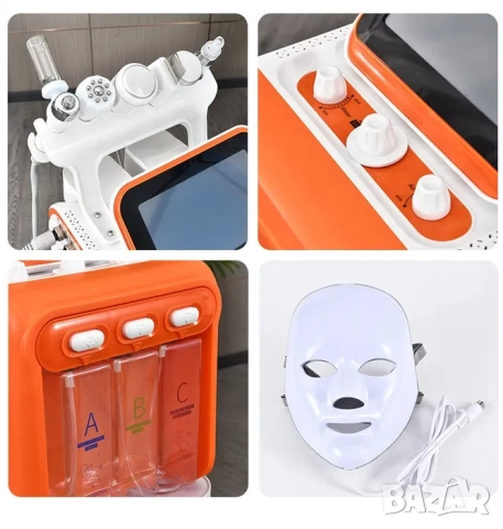 Козметичен Апарат за водно дермабразио 7 в 1 кислород ултразвук маска, снимка 4 - Козметични уреди - 52062427