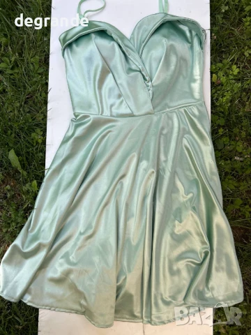 Сатенена рокля със сърцевидно деколте, снимка 8 - Рокли - 51152016