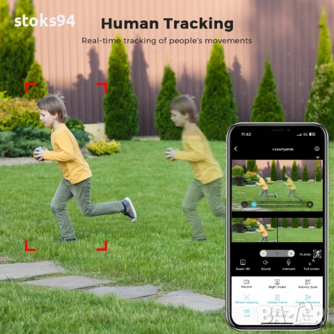 КОЛЕДНА ПРОМО: 15% ОТСТЪПКА! 🎁 15MP 4K WiFi PTZ камера с 10X реално увеличение и AI Проследяване, снимка 3 - IP камери - 52724622