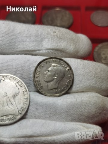 Лот Монети Великобритания сребро , снимка 2 - Нумизматика и бонистика - 40847219