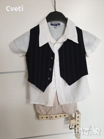 Риза и панталон лен комплект + подарък, снимка 8 - Детски ризи - 34911290