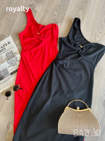 Стилна дамска рокля Два цвята , снимка 3 - Рокли - 50393649