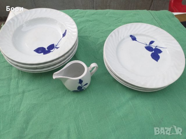Български порцелан чинии и каничка