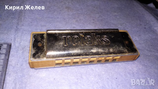 RELAKS MADE in POLAND Стара МАРКОВА МИНИ УСТНА ХАРМОНИКА РЯДКА 34007, снимка 6 - Антикварни и старинни предмети - 38883955