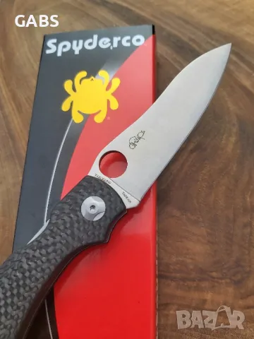 Сгъваем джобен нож Spyderco Capara,Carbon Fiber, снимка 3 - Ножове - 49294977