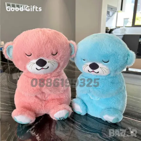 Плюшена Дишаща Видра + 2броя комплект плюшена играчка Блуи и Бинго, снимка 3 - Плюшени играчки - 48057025