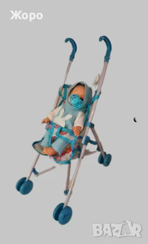 Бебе в количка с гърне и биберон 160497, снимка 4 - Кукли - 48271697