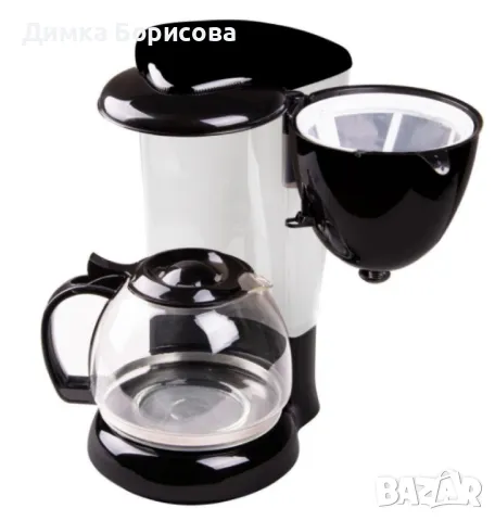 Кафеварка Rosberg R51170C,800W,10-12 чаши,Oгнеупорно стъкло, снимка 3 - Кафемашини - 47640208