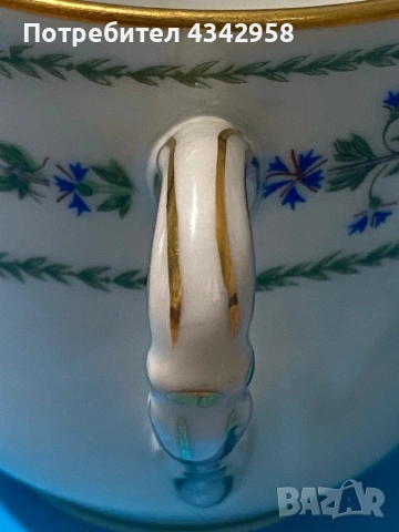 Чаша за чай Bernardaud Limoges с шарка Barbeaux.1980 г., снимка 5 - Антикварни и старинни предмети - 52896479
