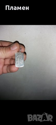 Сребърна плочка 3.5/2.5 см, снимка 4 - Колиета, медальони, синджири - 44291855