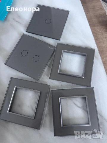 Комплект от 5 нави стъклени панела за контакти 