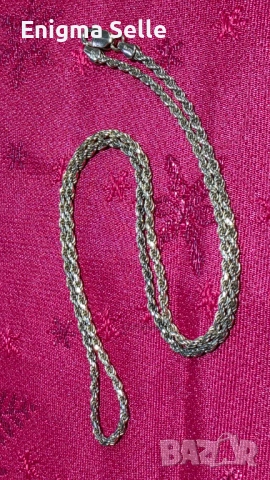 Сребърен синджир Italy 925, позлатен 8,74 гр  , снимка 3 - Колиета, медальони, синджири - 54161456