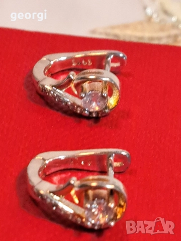 сребърни обеци , снимка 6 - Обеци - 52985384