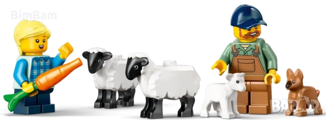 Конструктор LEGO® City 60461 - Червен фермерски трактор с ремарке и овца, снимка 4 - Конструктори - 52135827