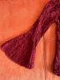 Дамска свободна червена дантелена блуза с широки ръкави , снимка 4