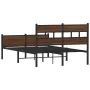 vidaXL Рамка за легло без матрак кафяв дъб 120x200 см инженерно дърво, снимка 6