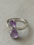 Луксозен дизайнерски сребърен пръстен с естествен аметист , снимка 5