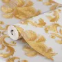 mosegor Gold Damask Ретро релефен нетъкан тапет за декорация, 0,53 x 10 M, снимка 1