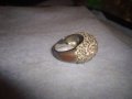 ПОСРЕБРЕН СТАР КРИСТАЛЕН МЕДЕН АРТ ПРЪСТЕН ВИНТИДЖ БИЖУ 7237, снимка 5