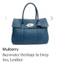 Дизайнерска голяма чанта Mulberry от естествена кожа. Като нова, снимка 4