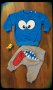 🆕️ Атрактивен Комплект Очички 👀 в синьо, р. 74, 80, 86, снимка 1 - Комплекти за бебе - 30614636