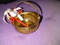 Месингова подаръчна кошничка фи 12см Индия, снимка 5