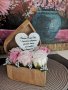 Сапунени розички в кутия сърце подарък за 8-ми Март 