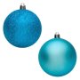 12 броя Комплект Сини коледни топки, 8см, снимка 2