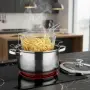 Тенджера с кошница за пържене и стъклен капак Cheffinger  Ø24 см – инокс, 6,5 л, за всички котлони, снимка 7