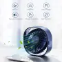 Simpeak USB мини вентилатор за бюро – 3 скорости, 360 въртене, тих,Черен, Син Розов, снимка 1
