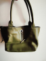 Зелена чанта от естествена кожа, снимка 3