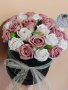 Букет със двайсет и седем сапунени рози в черна луксозна кутия , снимка 4