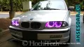 Ангелски очи многоцветни RGB LED Фарове Angel Eyes DRL за кола пръстени 4x131 mm за BMW Е46 Е36, снимка 8