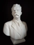 Порцеланов Бюст на Максим Горки ЛФЗ, ранна серия, червен печат 1927-1950г стар руски порцелан сатует, снимка 1