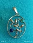 Сребърна висулка с Тюркоаз и Лапис Лазули елегантен стилен дизайн ювелирна изработка 52623, снимка 4
