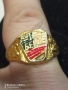 Стар рядък метален емайлов пръстен на Берое, снимка 5
