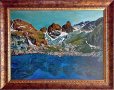 РИЛА - Страшното езеро с Купените/залез/ - маслени бои, платно, снимка 1 - Картини - 10733282