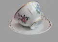 Уникална антична чаша с чинийка Sitzendorf, снимка 3