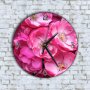 Стенен Часовник - Красиви Розови Пролетни Цветя, снимка 1 - Стенни часовници - 40131857