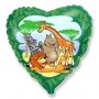 Джунгла Диви зоо сафари животни сърце балон фолио фолиев хелий или въздух парти рожден ден