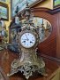 Красив голям антикварен френски бронзов каминен часовник , снимка 2