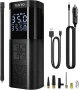 Електрическа въздушна помпа TANYO с USB LED светлина за кола, велосипед, мотоциклет, топка, снимка 1
