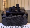 Дамски чехли Hermes  черен велур/BR169s, снимка 3