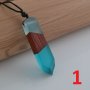 Нова мода дървено бижу дървена висулка смола колие за мъже и жени бижута плетено въже подарък ланец , снимка 2