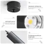 Mikeru висящи LED полилейни лампи за остров, 2 бр., 3 CCT 3000–6500K, регулируеми, снимка 4